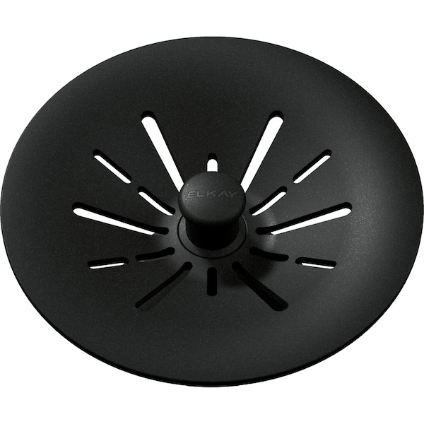 Elkay Quartz Perfect Drain 3-1/2" Removable Polymer Basket Strainer and Rubber Stopper Charcoal LKPDQSCH - main